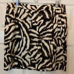 Ann Taylor animal print lined skirt
